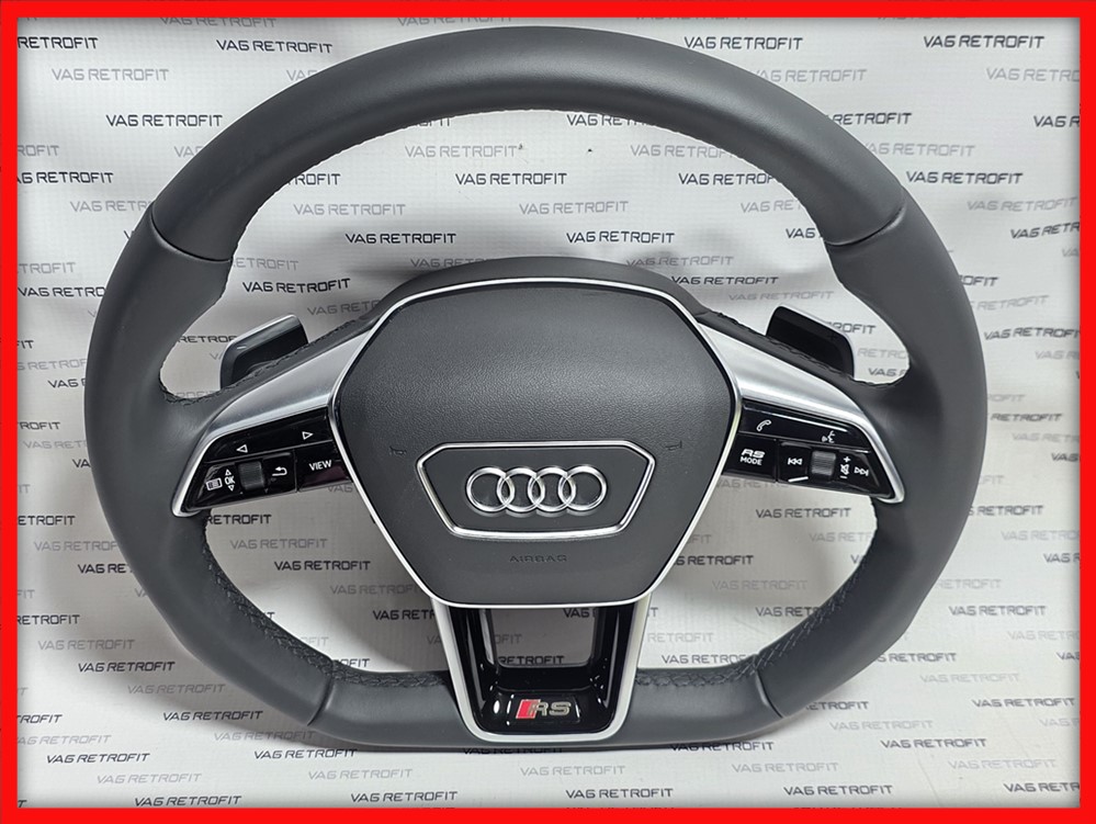 Poza 3 - Volan Sport Piele RS S line Audi A6 C8 A8 D5 A7 4K Q5 Q7 Q8 E tron