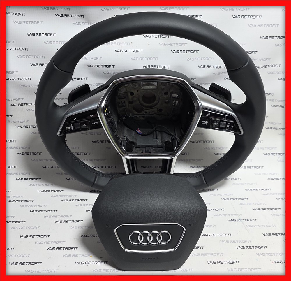 Poza 4 - Volan Sport Piele RS S line Audi A6 C8 A8 D5 A7 4K Q5 Q7 Q8 E tron