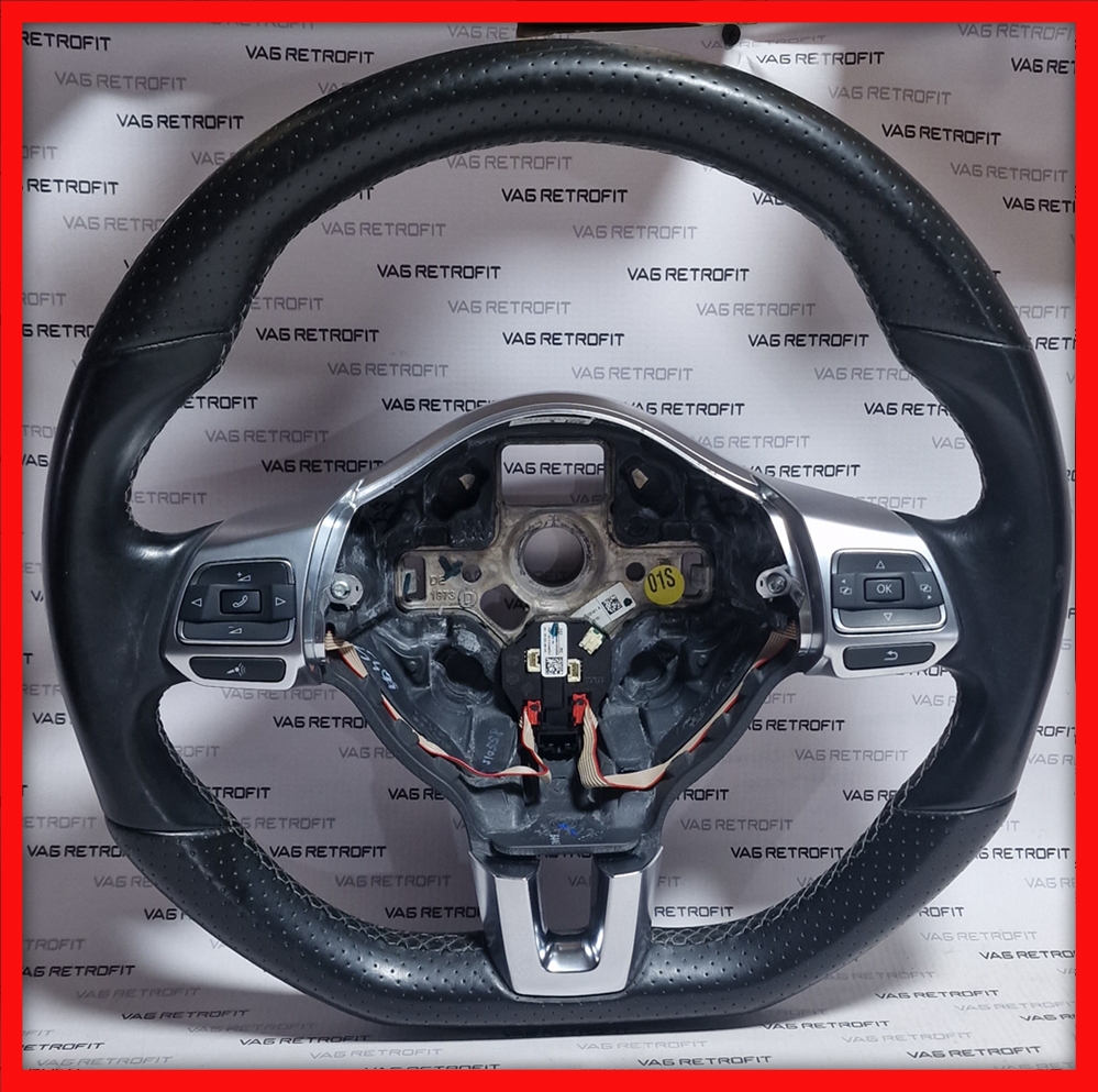 Poza 4 - Volan Sport R VW Golf 5 6 R R Line GTI GTD GT Original Piele Perforata Tesit 
