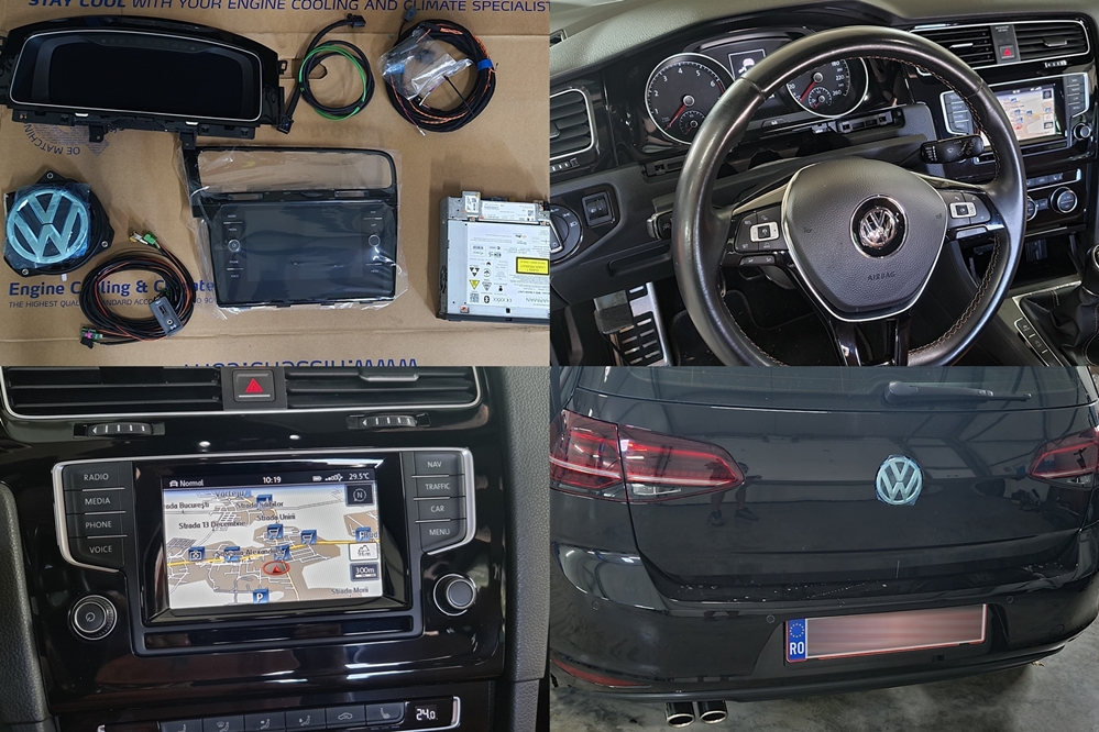 Montare 2 - VW Golf 7 2014 Instalare Ceasuri Bord Digitale / Virtual Cockpit / Camera Spate / Navigatie Originala