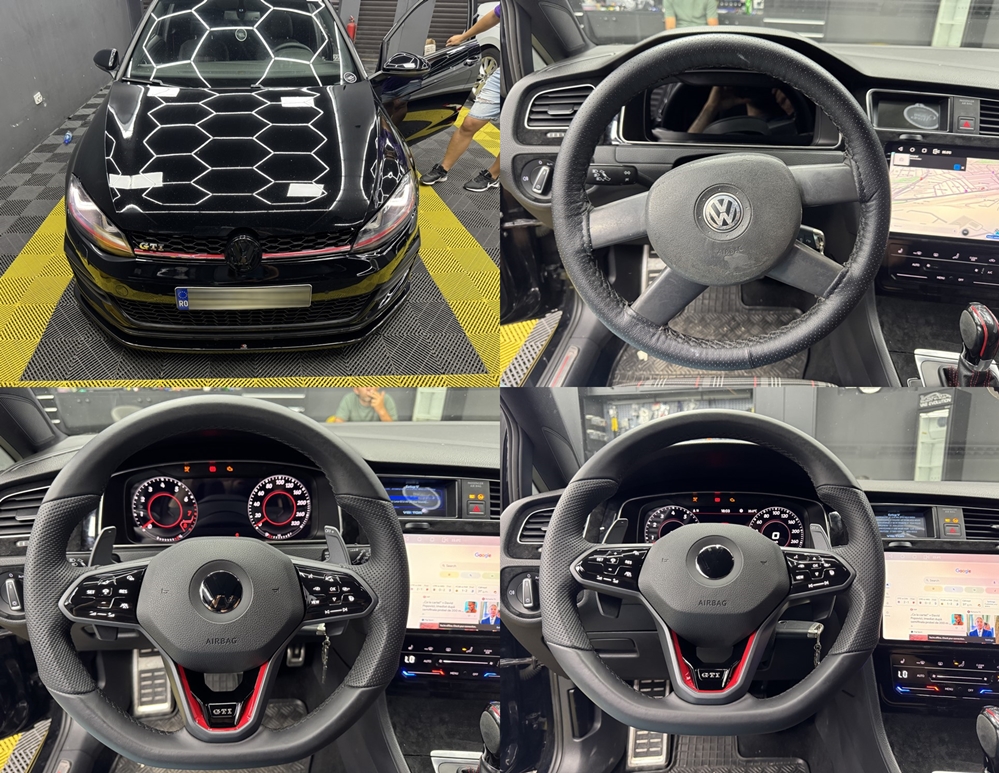 Poza - VW Golf 7 2016 Montaj Instalare Volan Sport Tesit Original OEM VW Golf 7 GTD GTI GTE R Line