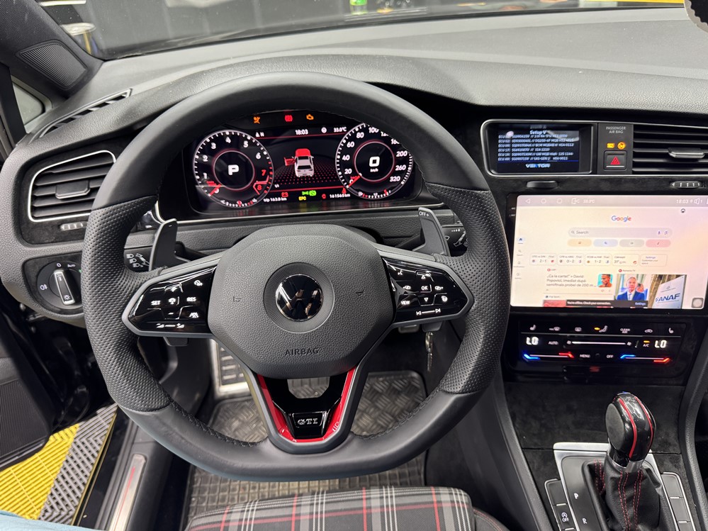 Montare 4 - VW Golf 7 2016 Montaj Instalare Volan Sport Tesit Original OEM VW Golf 7 GTD GTI GTE R Line
