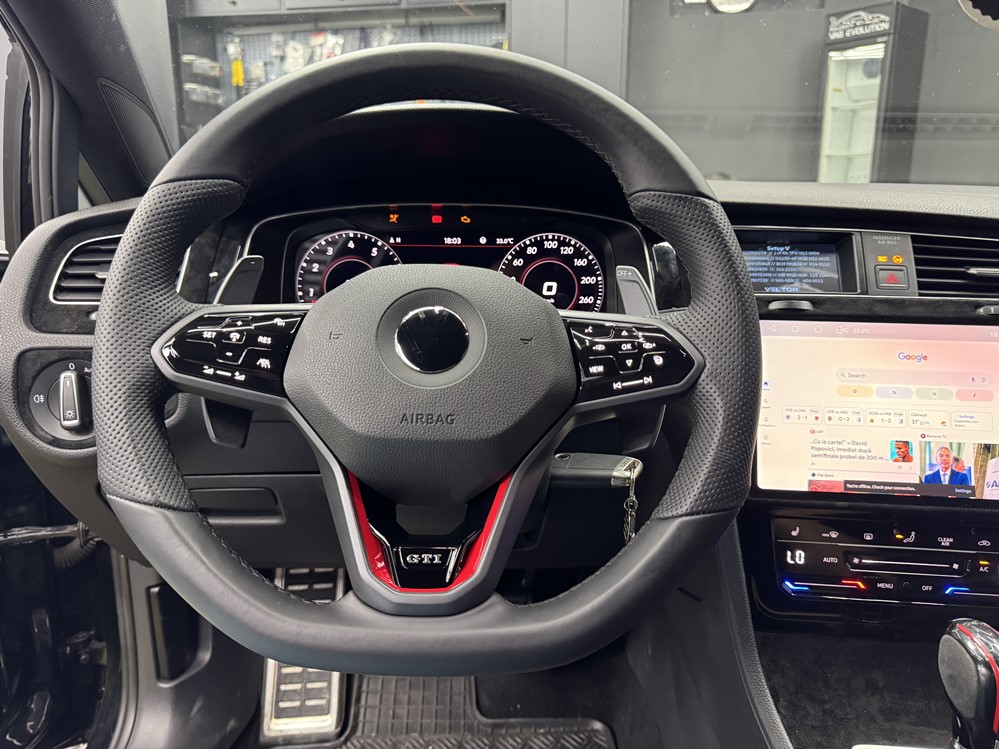 Montare 5 - VW Golf 7 2016 Montaj Instalare Volan Sport Tesit Original OEM VW Golf 7 GTD GTI GTE R Line