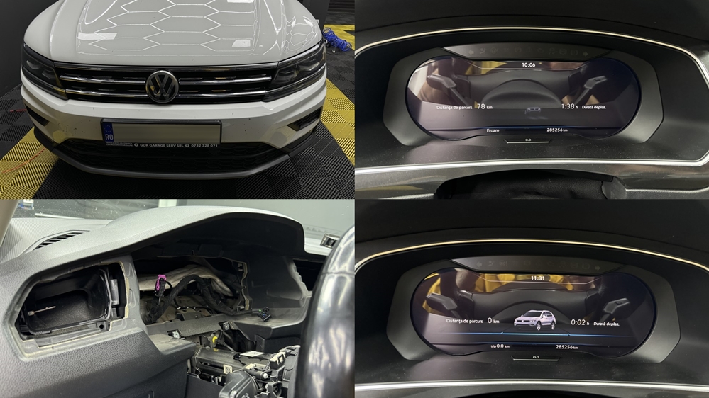 Instalare - VW Tiguan 2 AD1 Reparatie Ceasuri Digitale Remediere Problema Eroare: Tablou de bord. Atelier! Front Assist indisponibil. Bucuresti