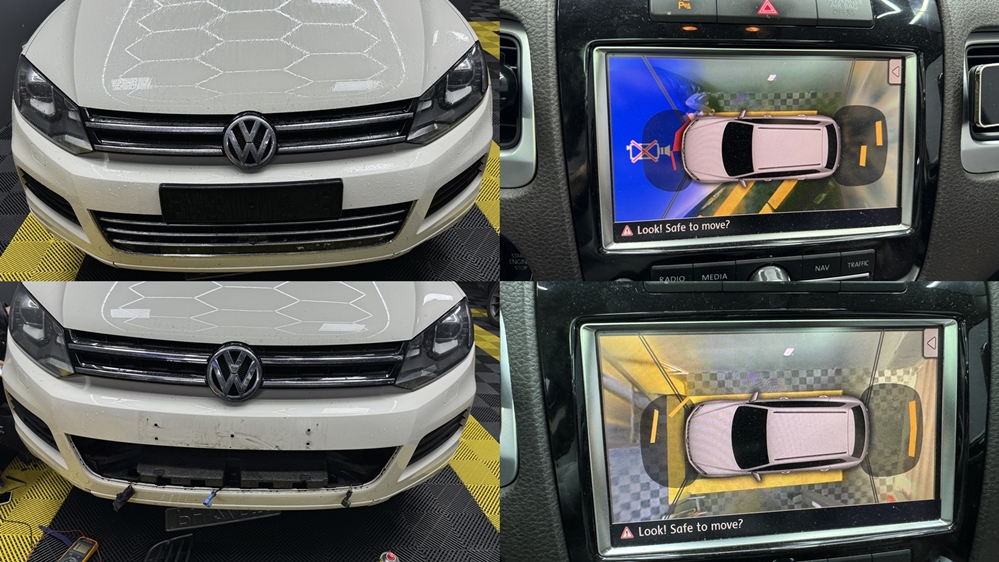 Instalare - VW Touareg 7P 2012 Inlocuire Instalare Camera Bara Frontala Area View 360 