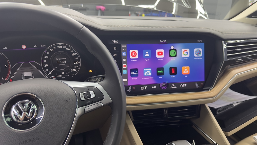 Montare 10 - VW Touareg CR 2020 Activare Carplay / Android Auto Full Screen Apple Carplay Wireless