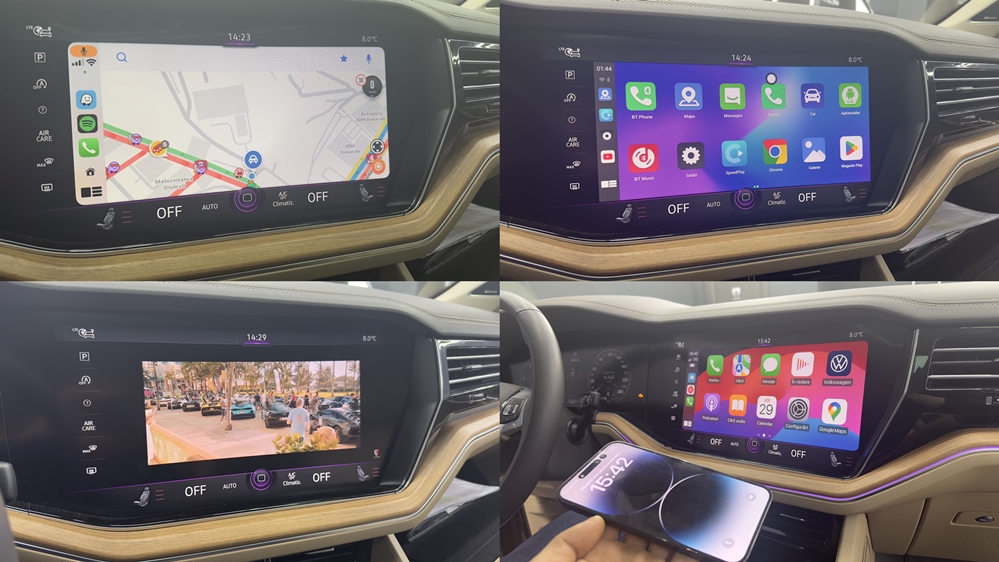 Montare 2 - VW Touareg CR 2020 Activare Carplay / Android Auto Full Screen Apple Carplay Wireless