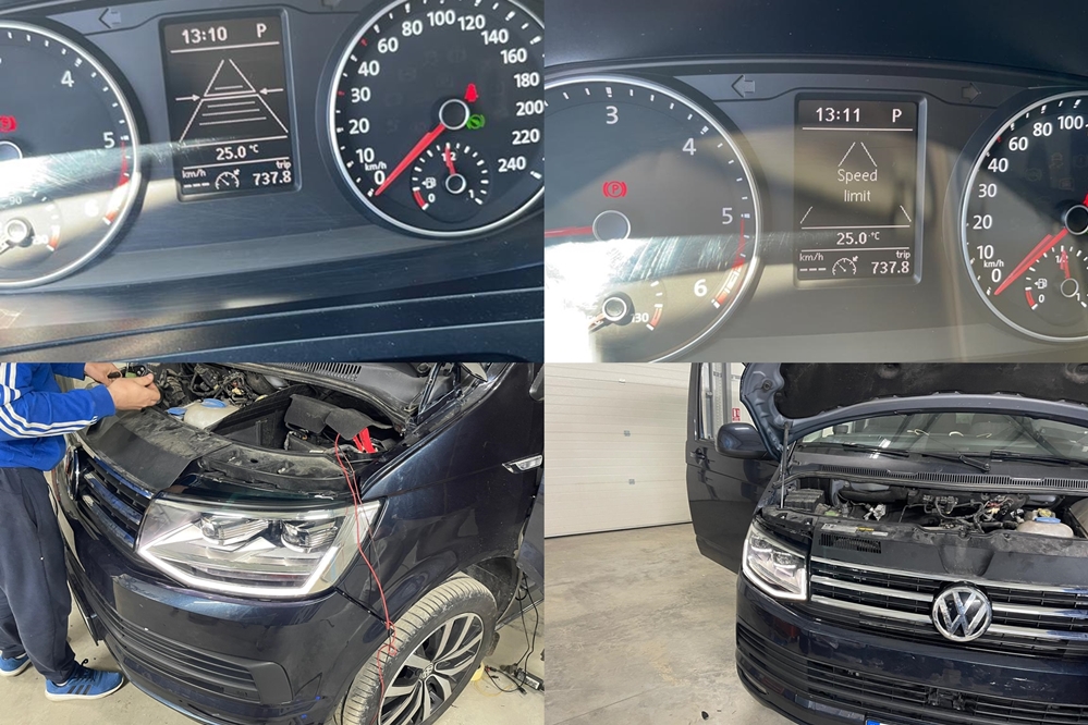 Montare 2 - VW T6 Caravelle 2019 Instalare Faruri LED Stopuri LED ACC Adaptive Cruise Control Webasto Camera Marsarier 