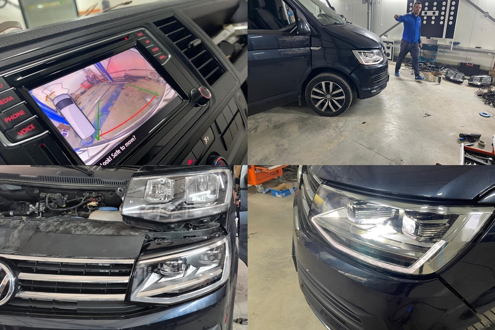 Montare 3 - VW T6 Caravelle 2019 Instalare Faruri LED Stopuri LED ACC Adaptive Cruise Control Webasto Camera Marsarier 